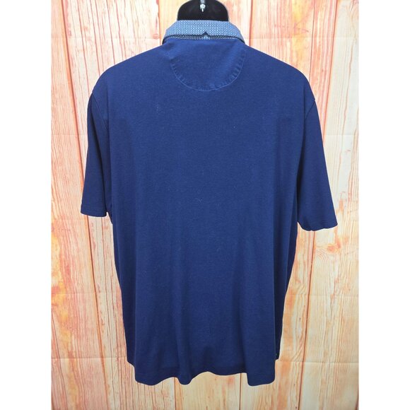 Johnston & Murphy Mens XXL Navy Polo Thin Fit - Picture 2 of 7